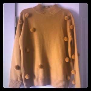 Mustard Yellow Pom-Pom Sweater